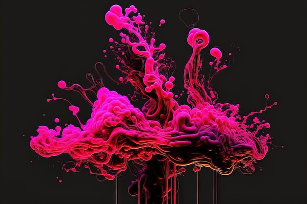 Neon Pink Wallpaper generative ai