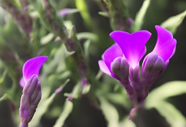 Foto le bracce viola al neon assomigliano a forme di cuore.