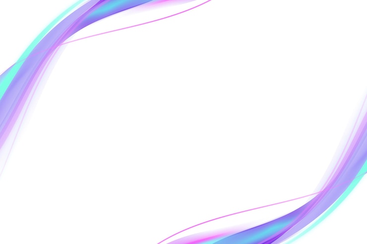 Photo neon purple curve frame template design element