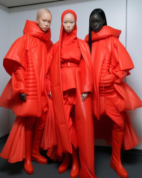 Photo neon red revolution issey miyake's extraordinary winter 20252026 fashion show unveils culture equa