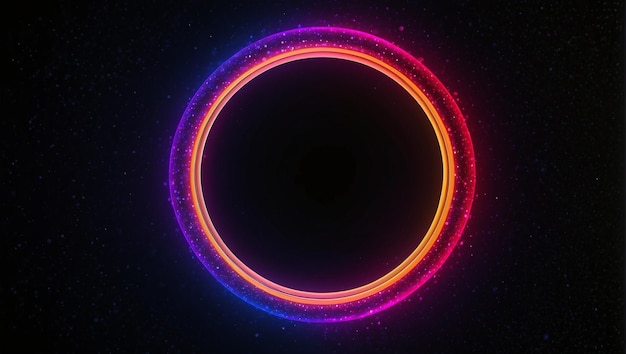 Neon regenboog cirkel