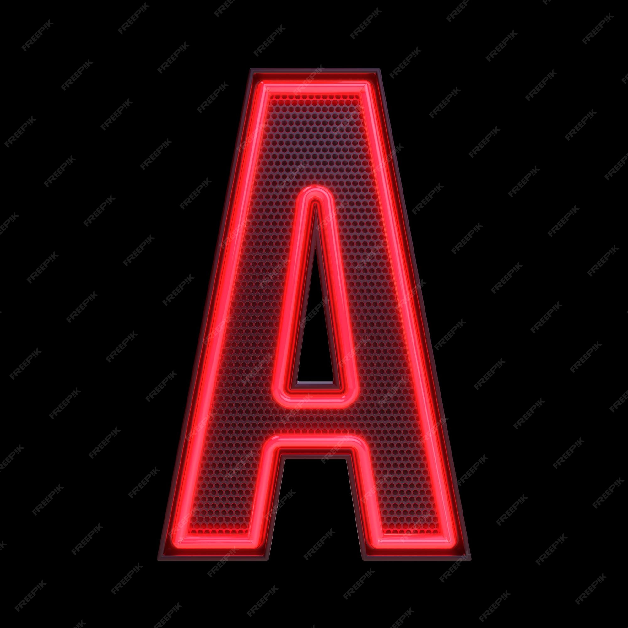 Premium Photo | Neon retro light alphabet letter a isolated on a black  background with clipping path 3d illustration