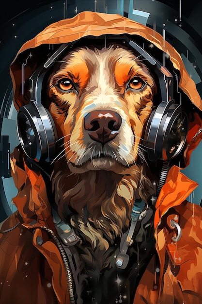 Neon Reverie Cyberpunk Amerikaanse Foxhound