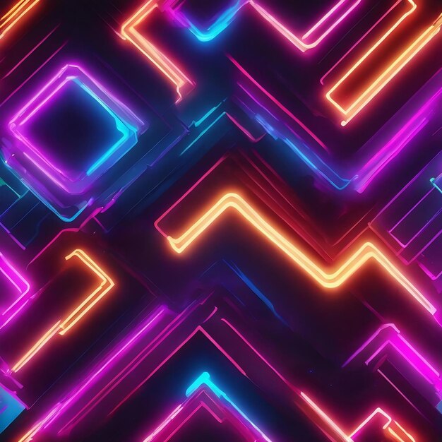 Neon shapes background