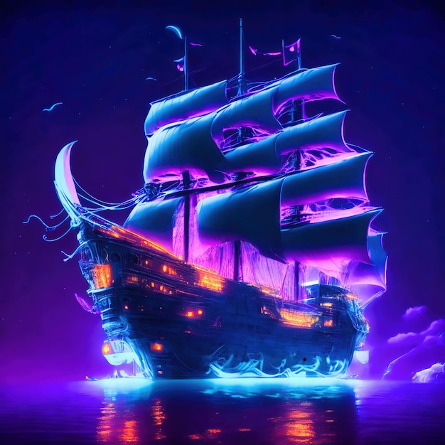 neon ship