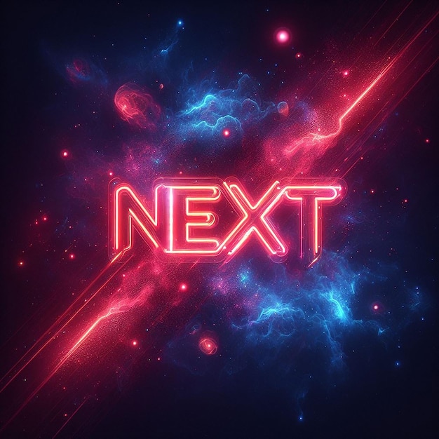 Next neon sign text effect