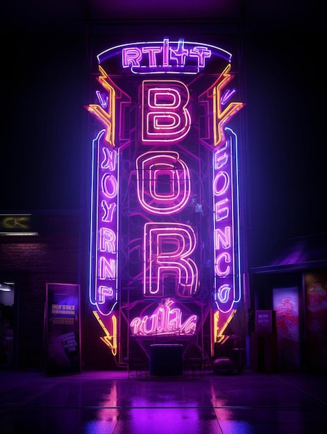 A neon sign that says'baby'on it