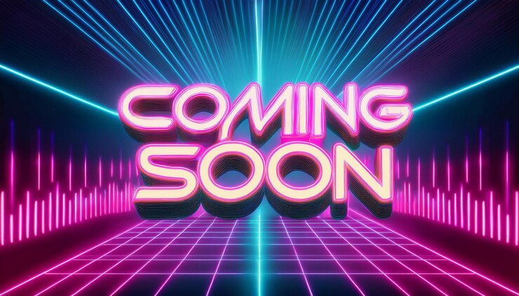 Photo a neon sign that says coming soon is lit up