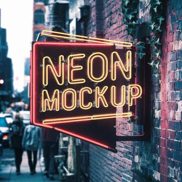 a neon sign that says neon lights up