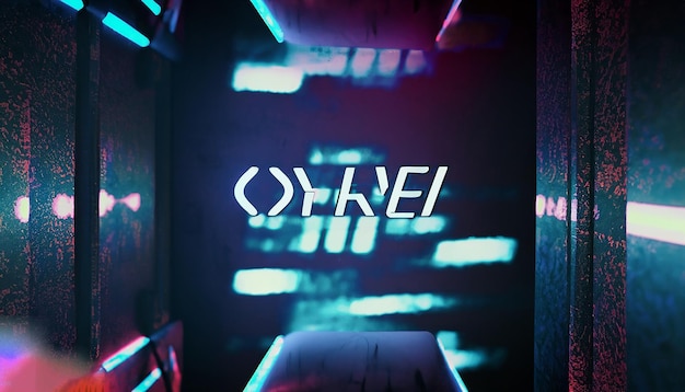 A neon sign that says Orion it neon background