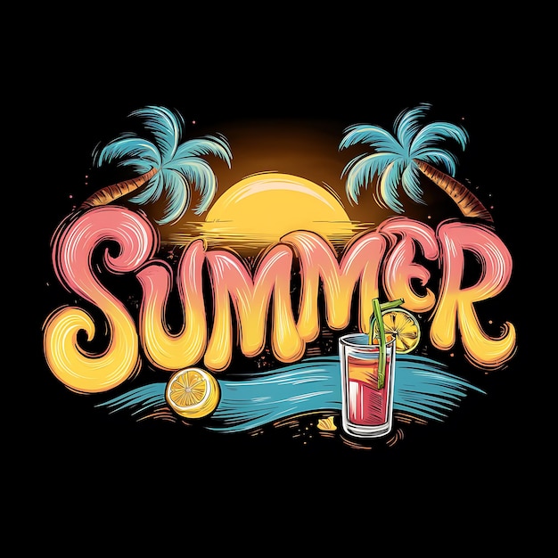 a neon sign that says summer on it