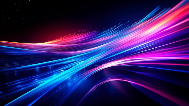 Neon speed light Abstract background AI generative