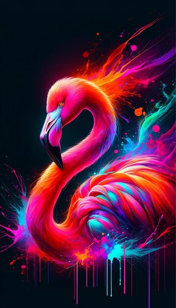 Neon Splendor Flamingo