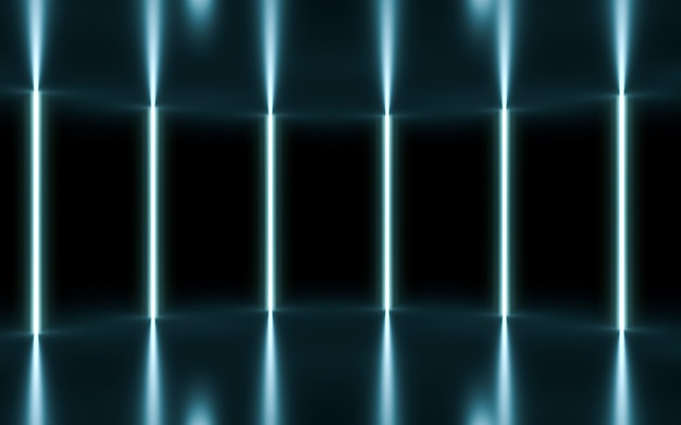 Neon stage background. 3d rendering