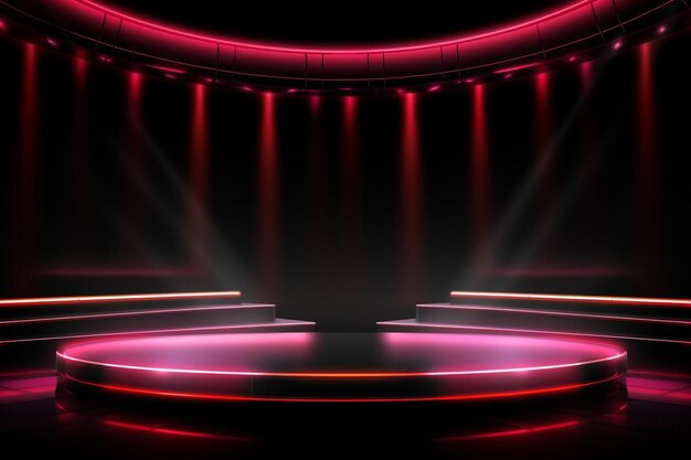 neon stage lights background