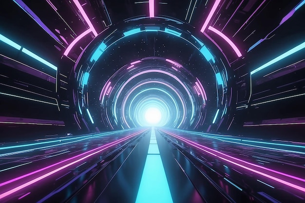 Кольцо неонового звездного света VJ Tunnel