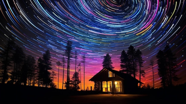 Neon Star Trails