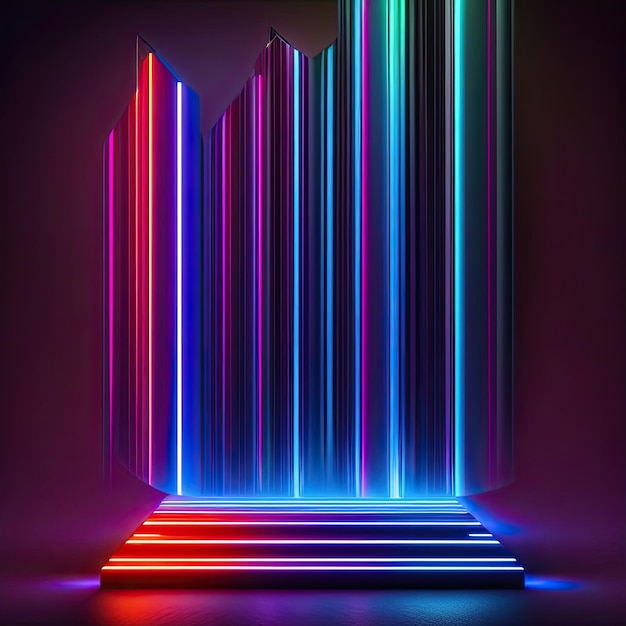 Neon Striped Background