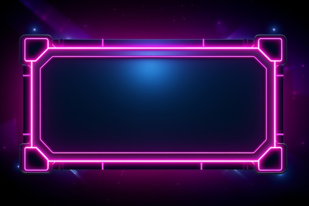 Фото Неоновая синтетическая волна на квадратном темно-фиолетовом