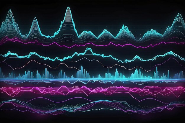 Photo neon tech waveforms