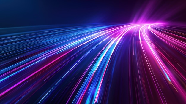 neon trails of speed and light