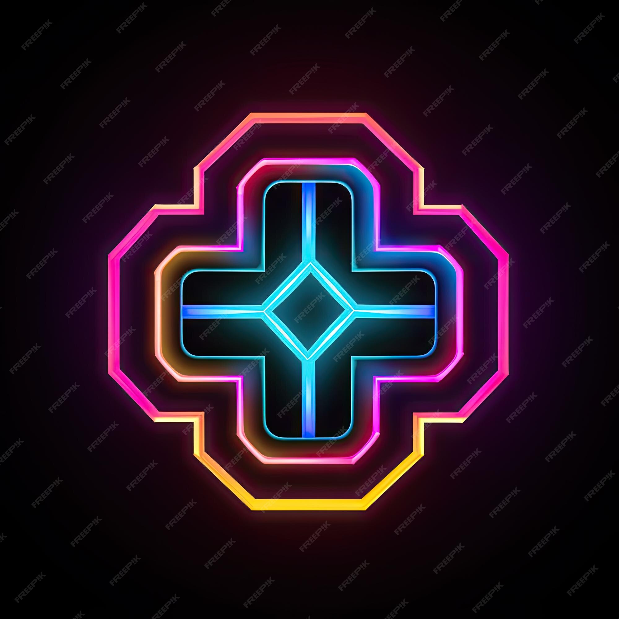 Premium AI Image | neon vector illustration isolated on black