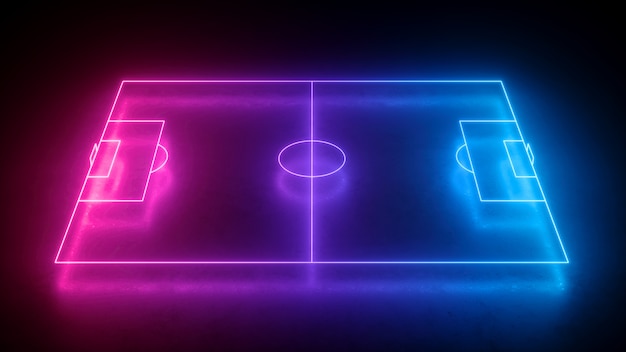 neon voetbalveldschema