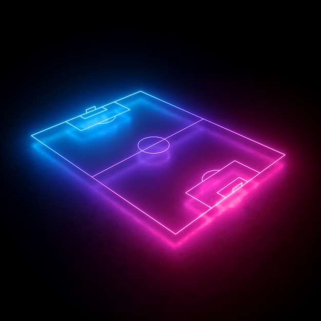 neon voetbalveldschema
