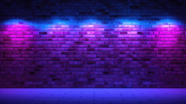 Neon wall background Created with Generative AI technology