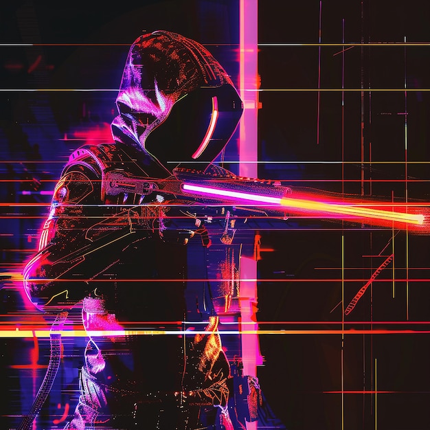 Photo neon warrior