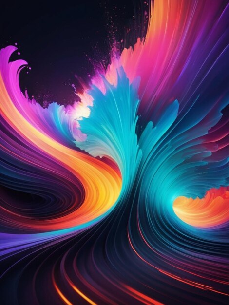 Neon Wave Explosion achtergrond