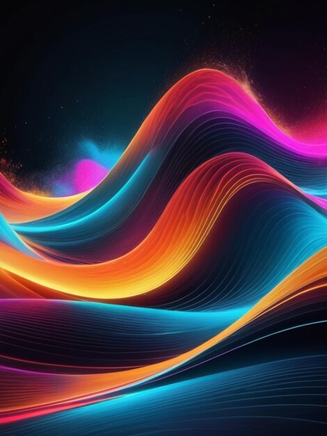 Neon Wave Explosion achtergrond