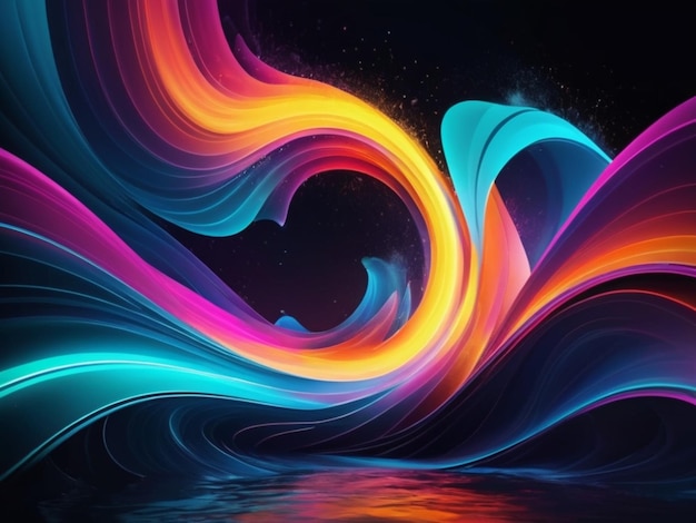 Neon Wave Explosion achtergrond