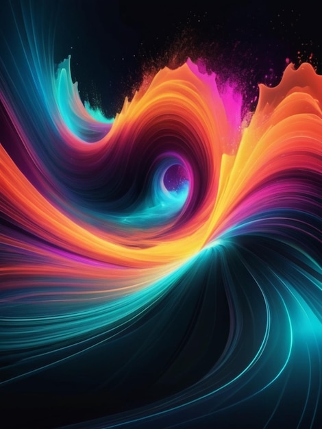 Neon Wave Explosion achtergrond