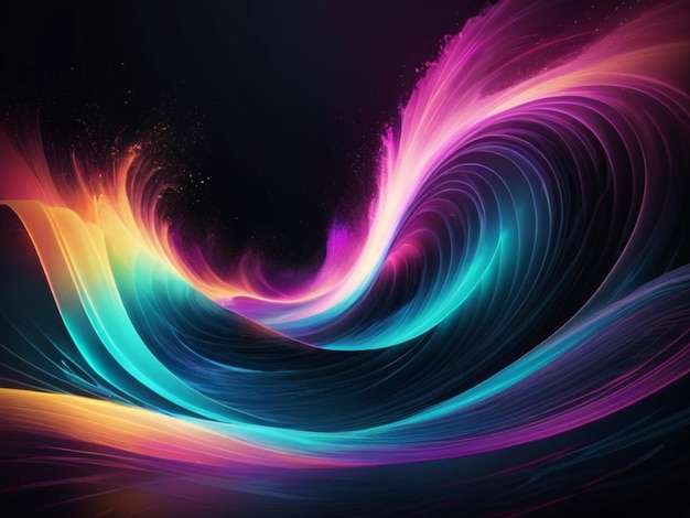 Neon Wave Explosion achtergrond