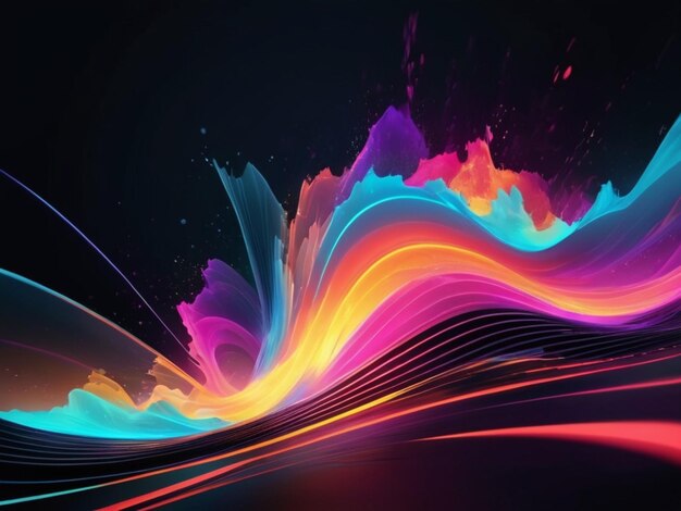 Neon Wave Explosion background