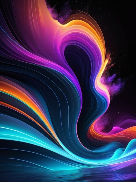 Neon Wave Explosion background