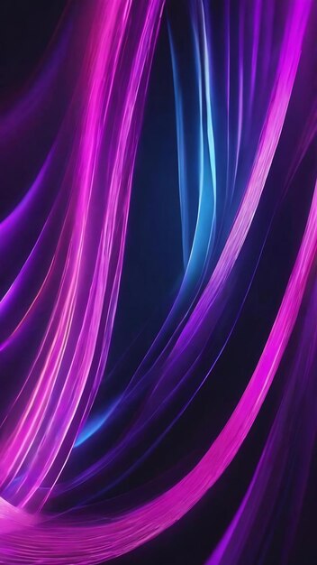 Neon waves blur light abstract background purple