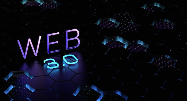 Neon WEB 30 Glowing web 3 abstractNeon gloeiende background3D render illustration