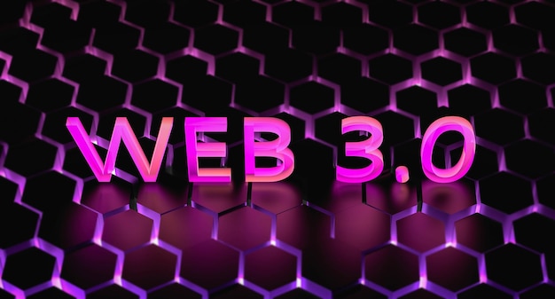 Neon WEB 30 Glowing web 3 abstractNeon glowing background3D render illustration