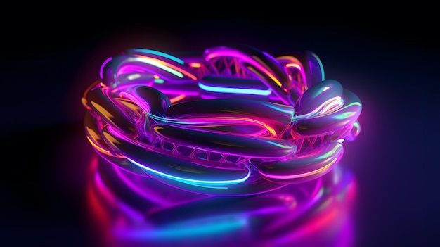 A neon wire with the word light on it