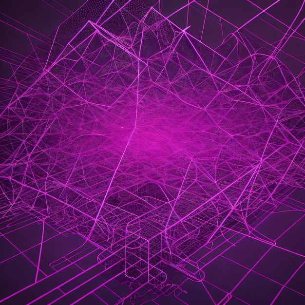 Neon wireframe background with plexus effect