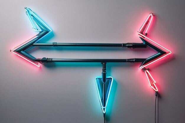 Photo neon with two arrows