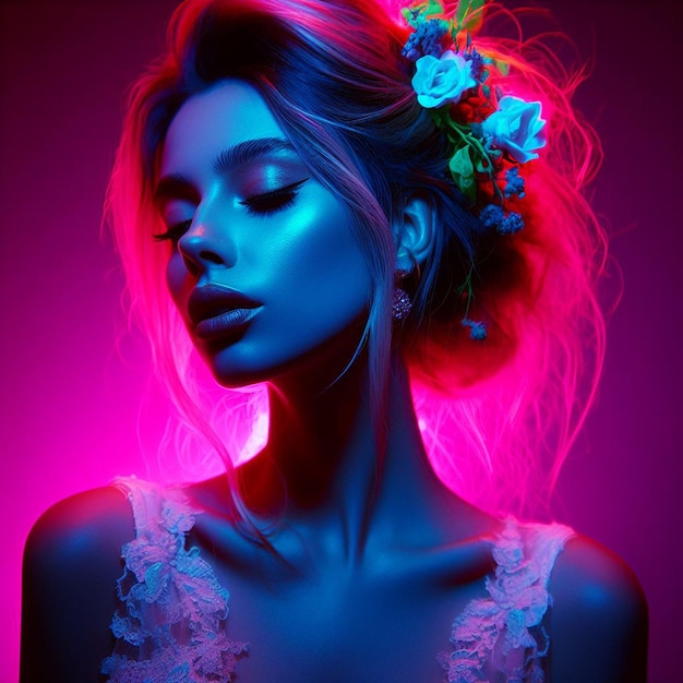 neon woman