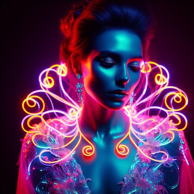 neon woman