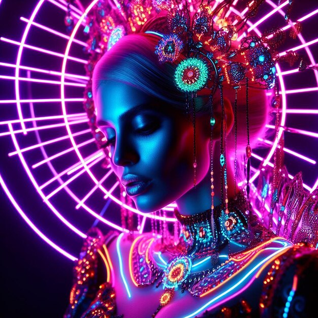 neon woman