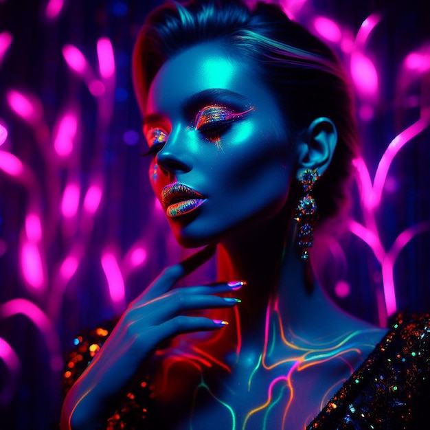 neon woman