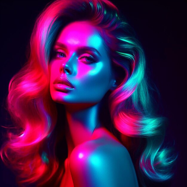 neon woman