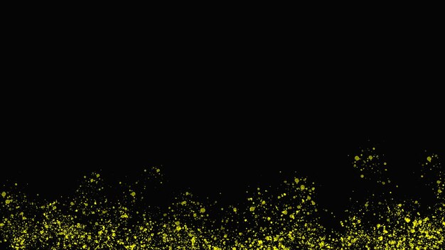 neon yellow splash brush on black background