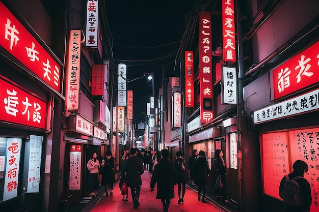 Neonborden voor het rode lichtdistrict van Tokio